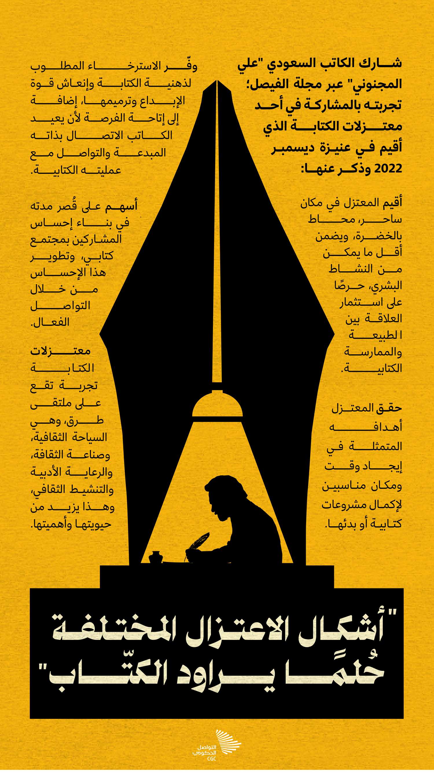 تجربة كاتب في معتزل الكتابة